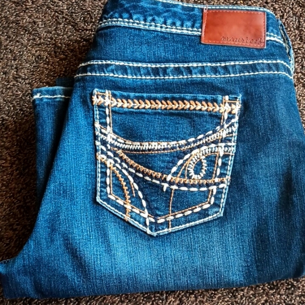 Maurice's Boot cut  Thick Stitch Jeans Size 11/12 Short